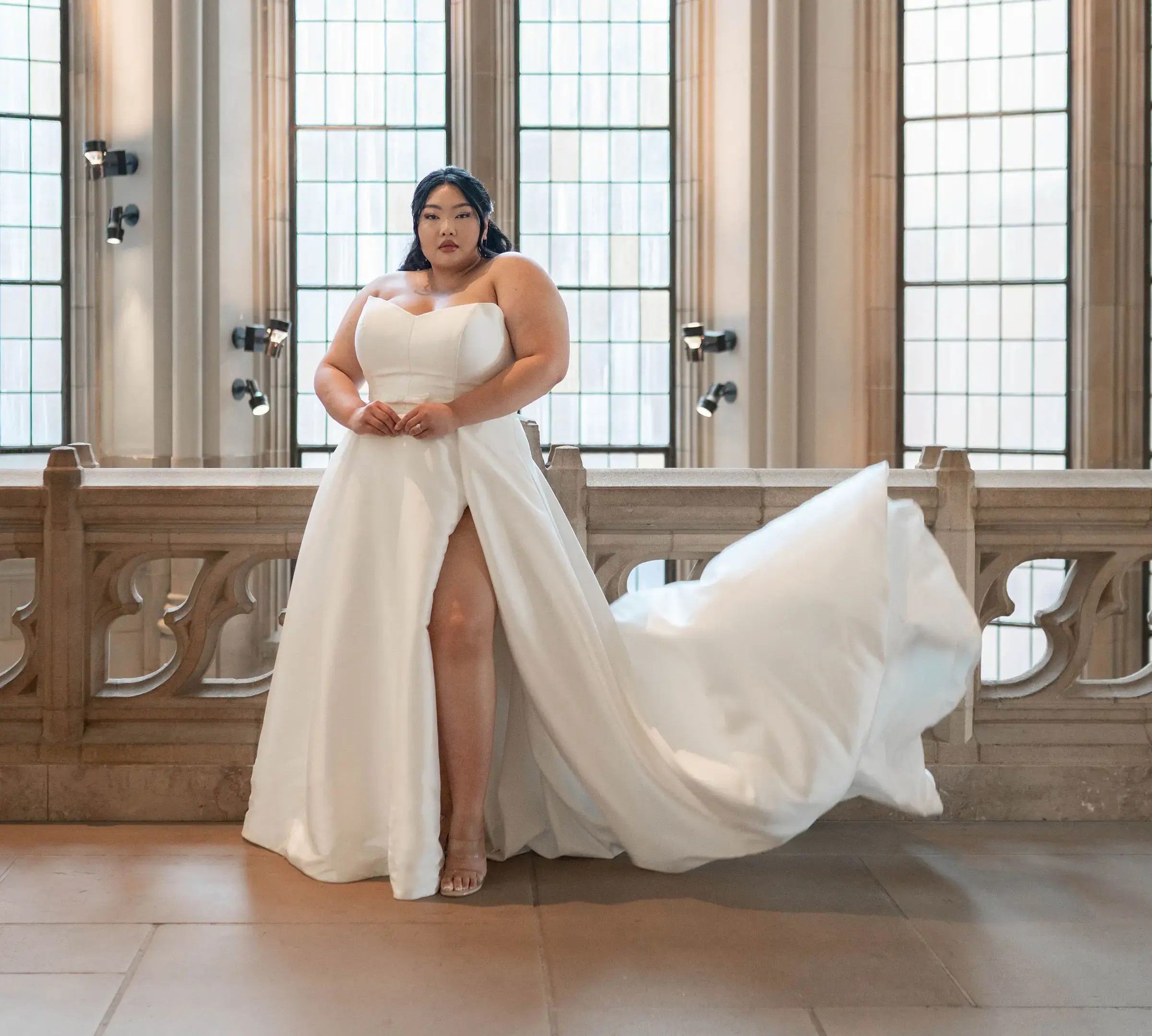 Photo of Model wearing a Blush Bridal Salon Plus Size Collection Gown