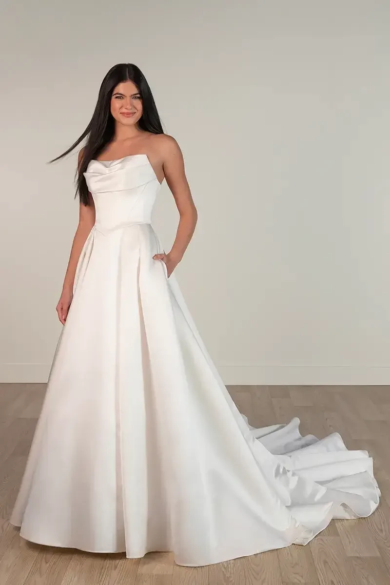 Model wearing a Stella York wedding gown
