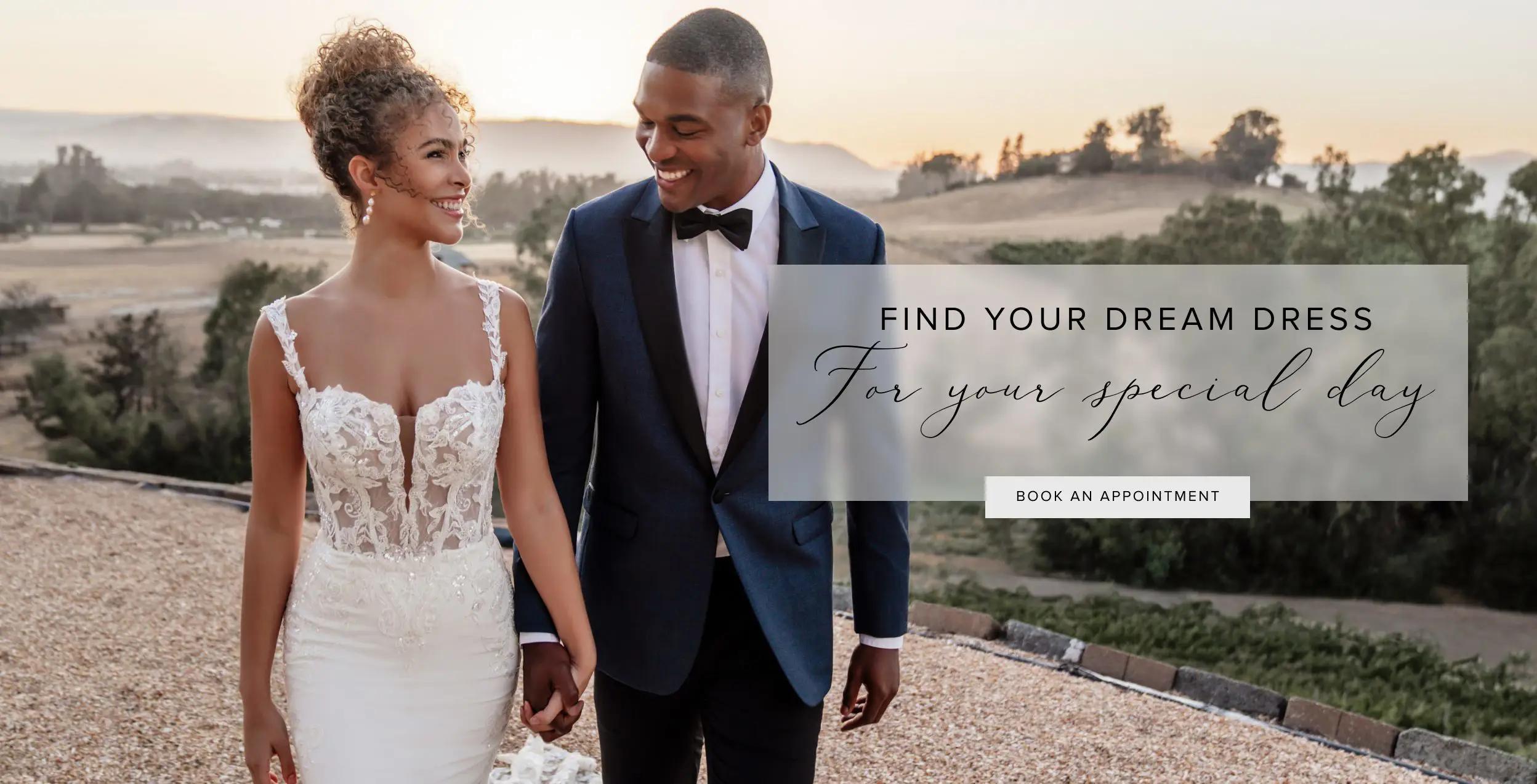 "Find your dream dress" banner for desktop